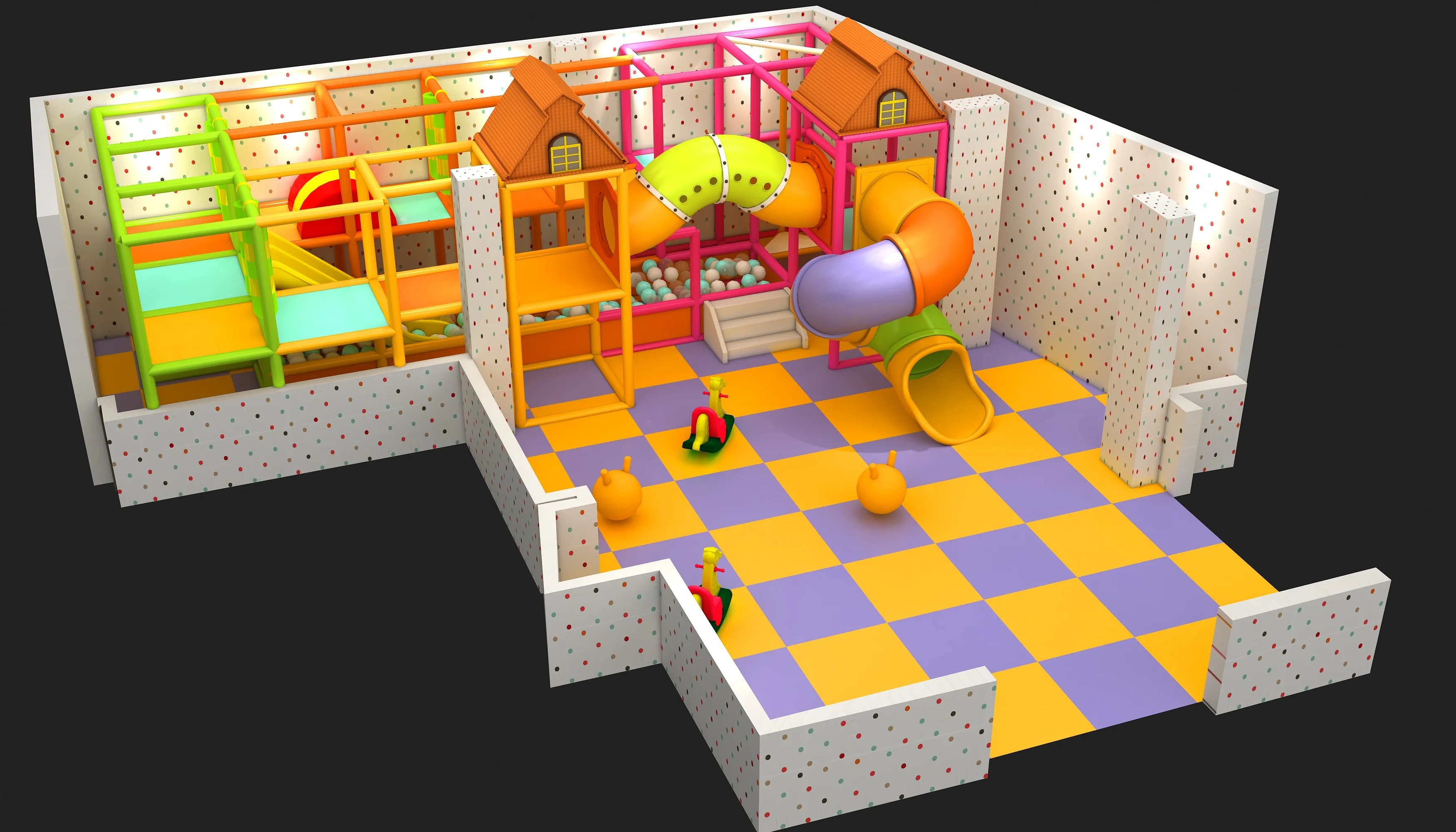 Multi-Level Indoor Soft Play Jungle Gym - Commercial Playground Equipment for Warsaw Family Entertainment Centers - Playground equipment by HonPlay