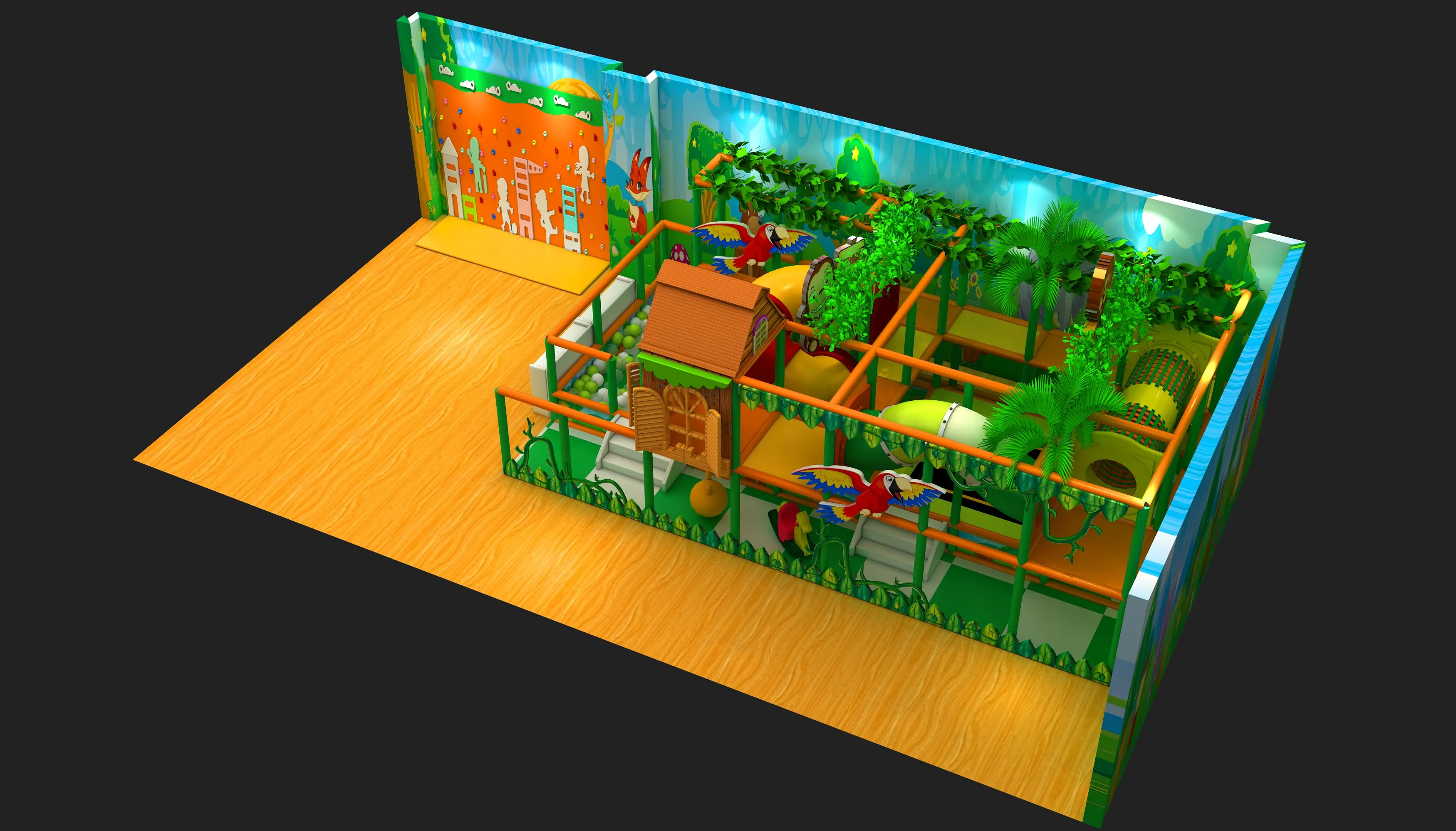 Jungle Adventure Indoor Soft Play - Forest Theme Playground Equipment for Warsaw Family Entertainment Centers - Playground equipment by HonPlay