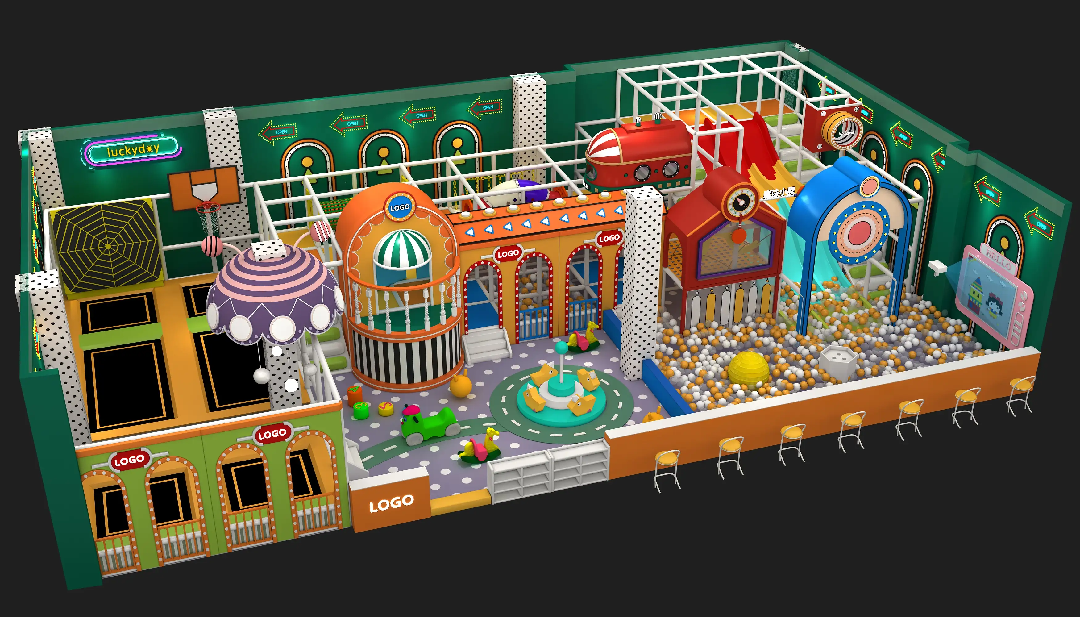 Circus Theme Indoor Soft Play Center - Commercial Playground Equipment for Dubai Shopping Mall Play Zone - Playground equipment by HonPlay