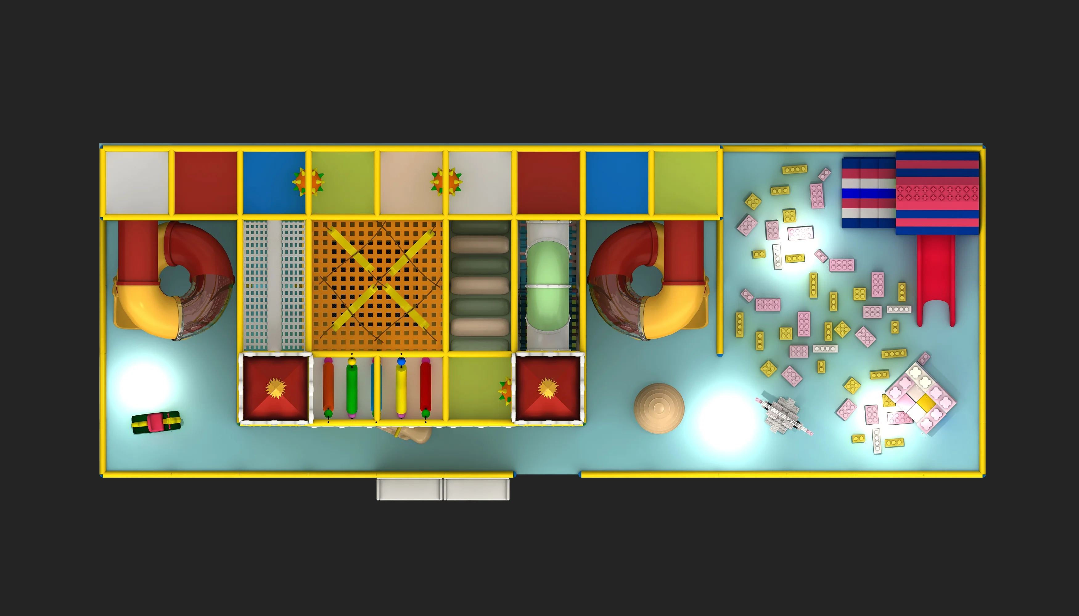 multi level indoor soft play structure, Soft Play, Indoor Center, Safe Environment by HonPlay - full product view