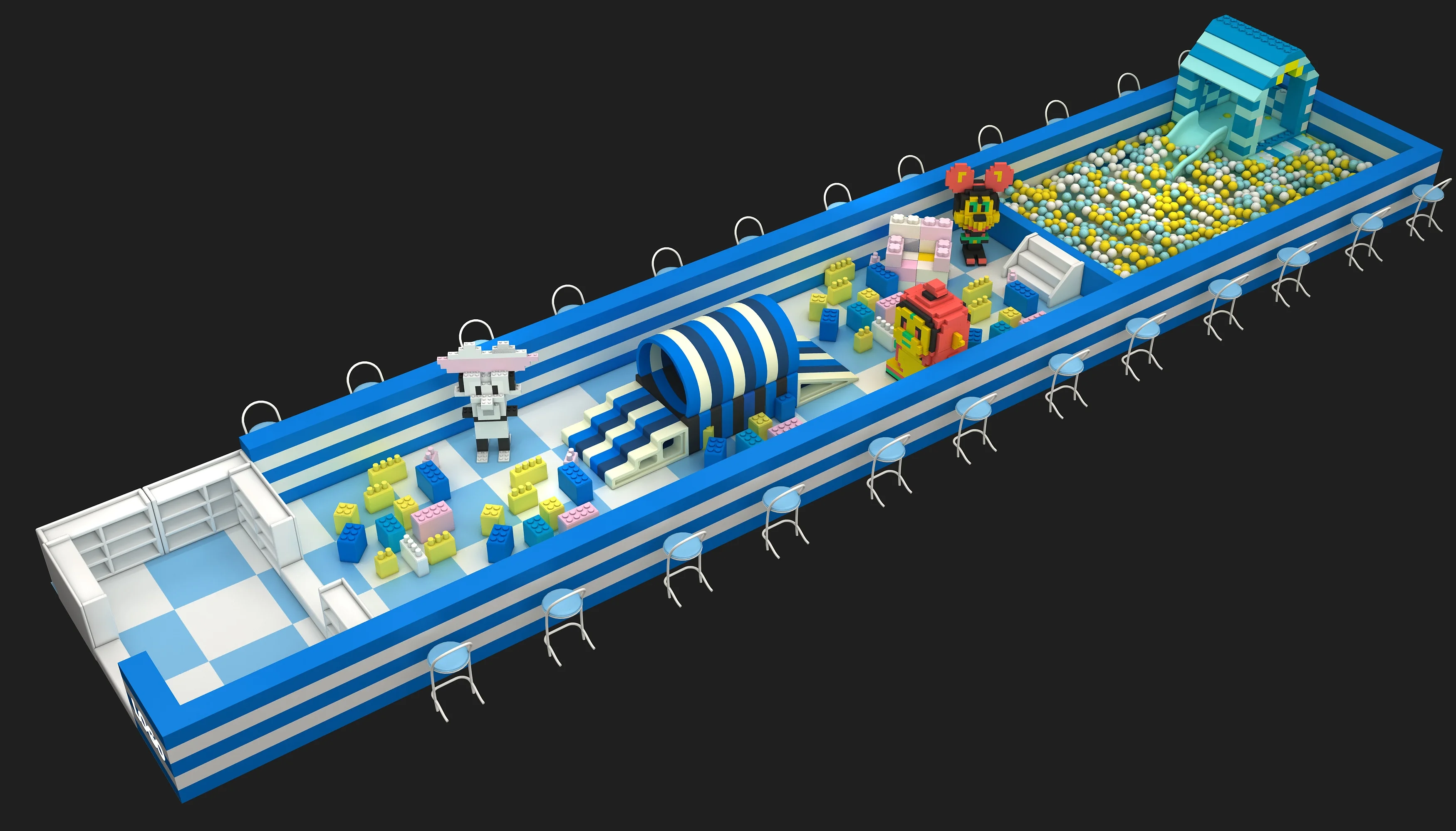 modular epp block playground indoor soft, Soft Play, Indoor Center, Safe Environment by HonPlay - full product view