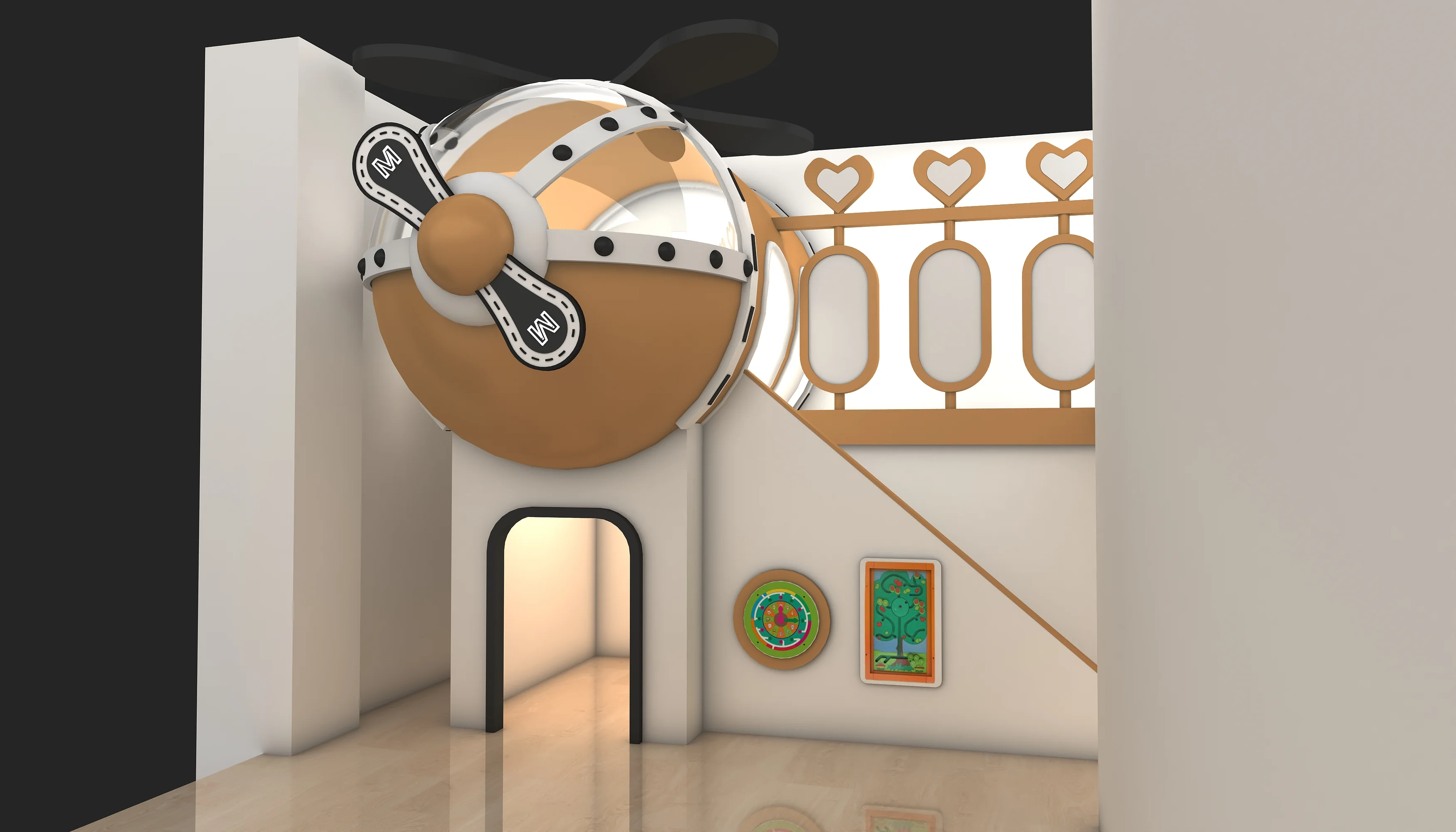 aviation theme indoor play cabin custom, Soft Play, Indoor Center, Safe Environment by HonPlay - full product view