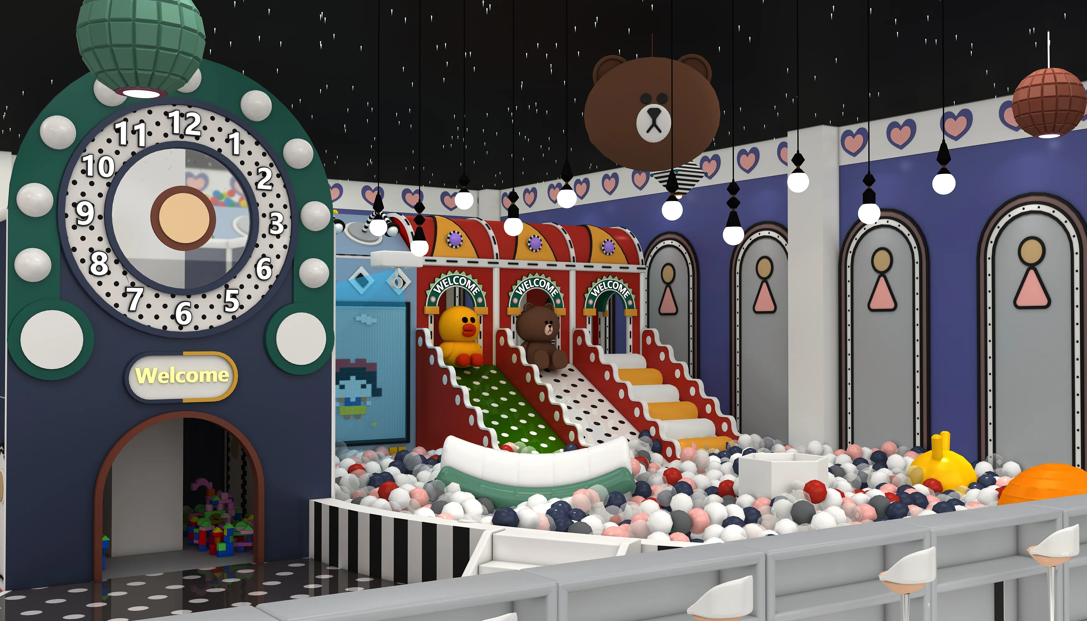 Character-Themed Indoor Ball Pit and Slide Set - Commercial Soft Play Equipment for Dubai Mall Play Zone - Playground equipment by HonPlay