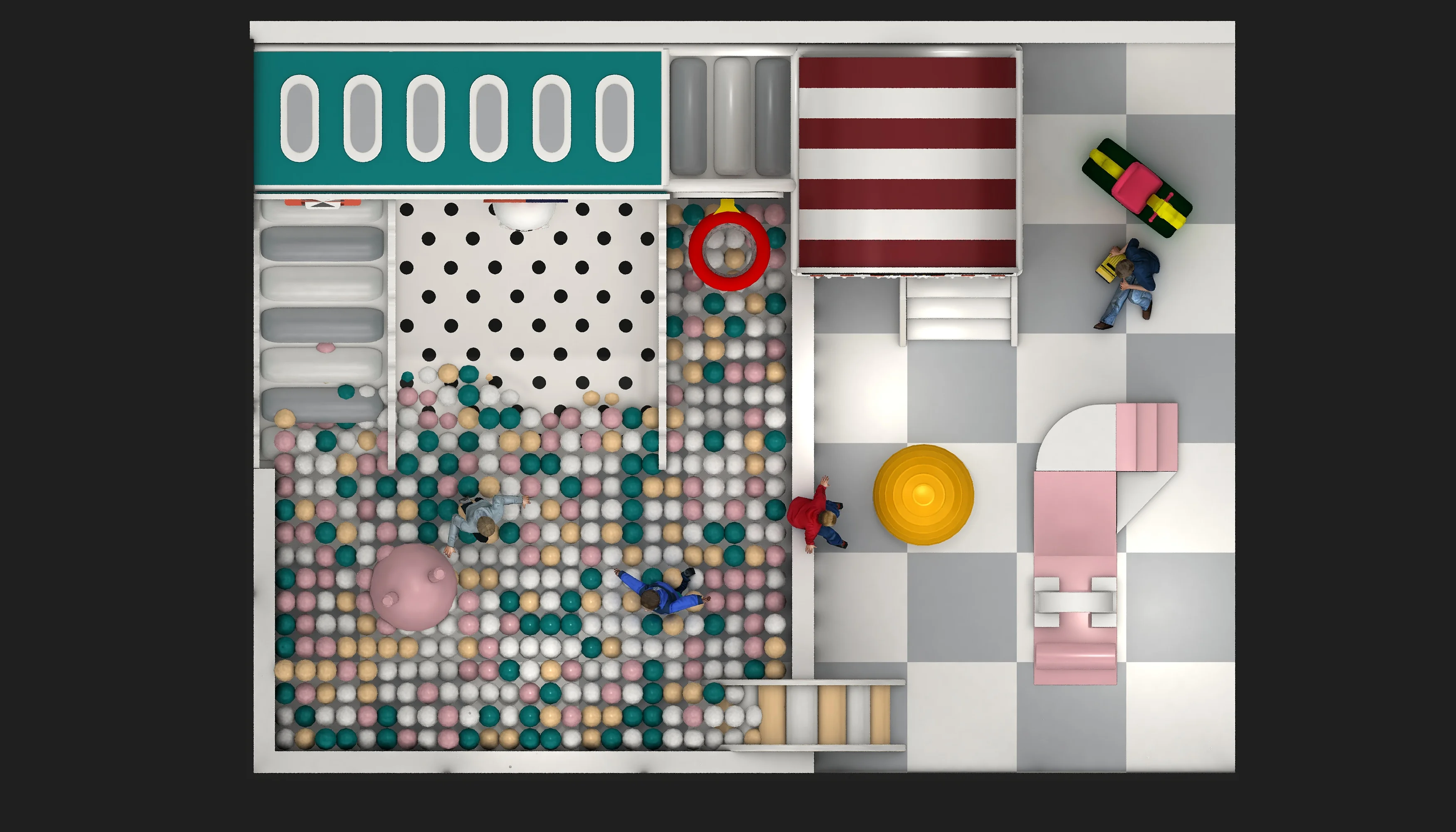 modular indoor soft play ball pit, Soft Play, Indoor Center, Safe Environment by HonPlay - full product view