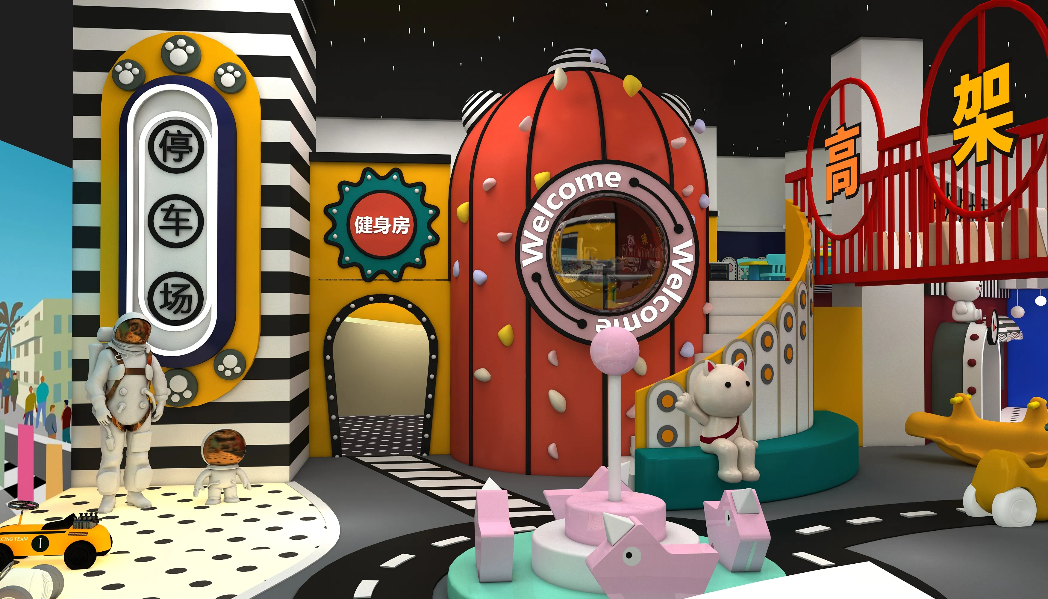 Space Adventure Indoor Soft Play Center - Custom Themed Playground Equipment for Dubai Shopping Malls - Playground equipment by HonPlay