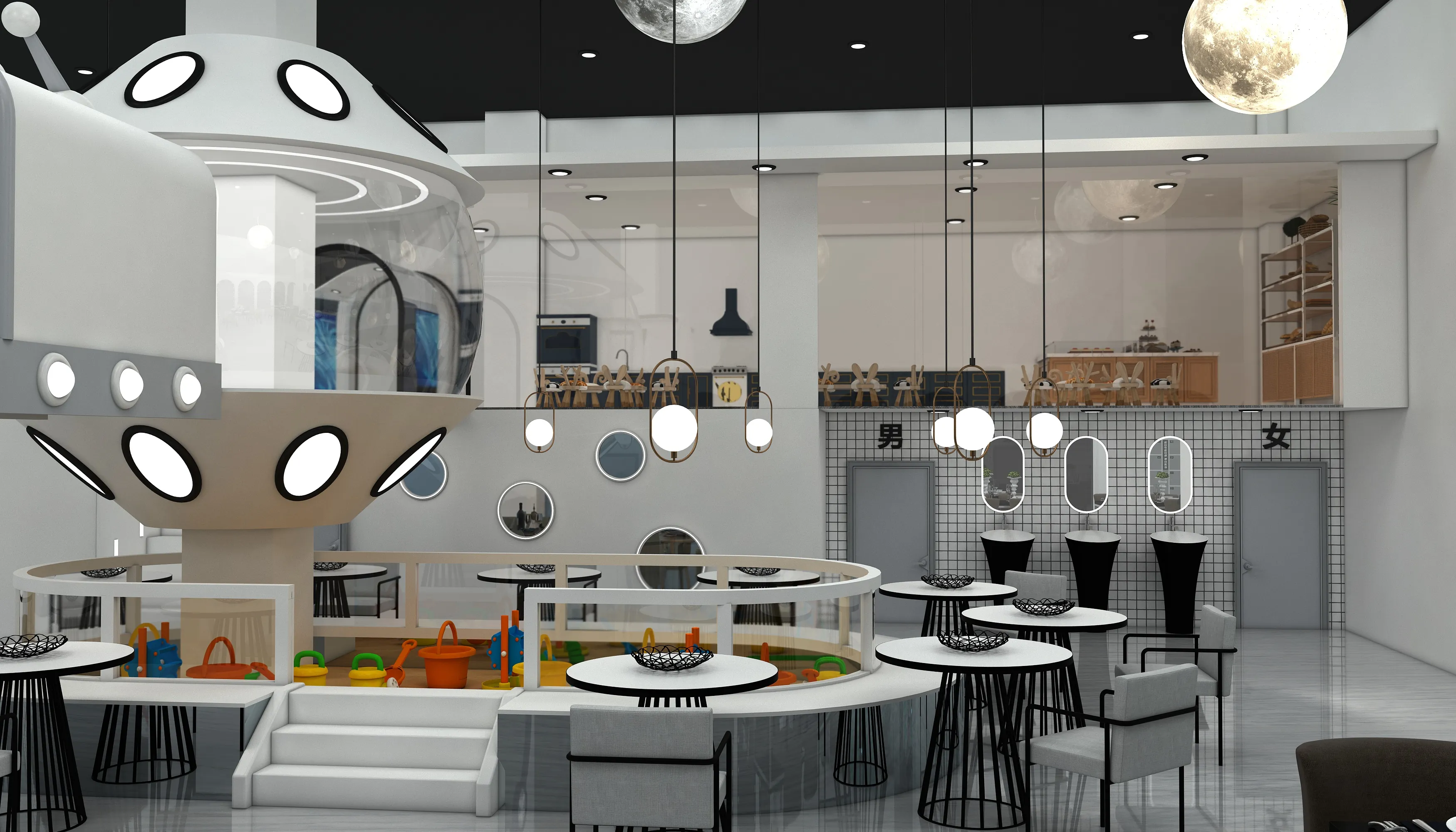 Space-Themed UFO Indoor Playground - Futuristic Soft Play Equipment for Dubai Mall FEC - Playground equipment by HonPlay