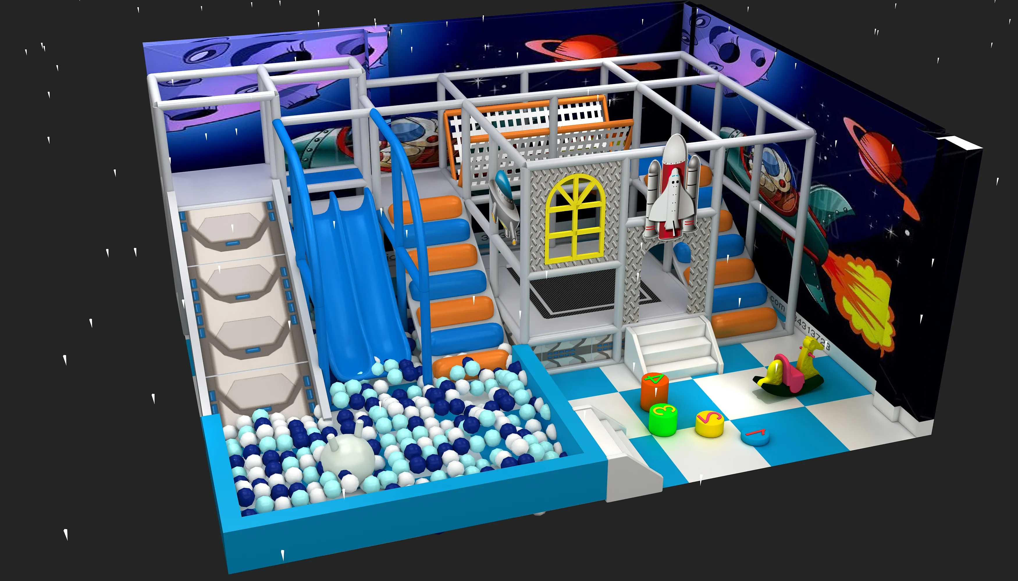 space adventure indoor soft play center, Soft Play, Indoor Center, Safe Environment by HonPlay - full product view