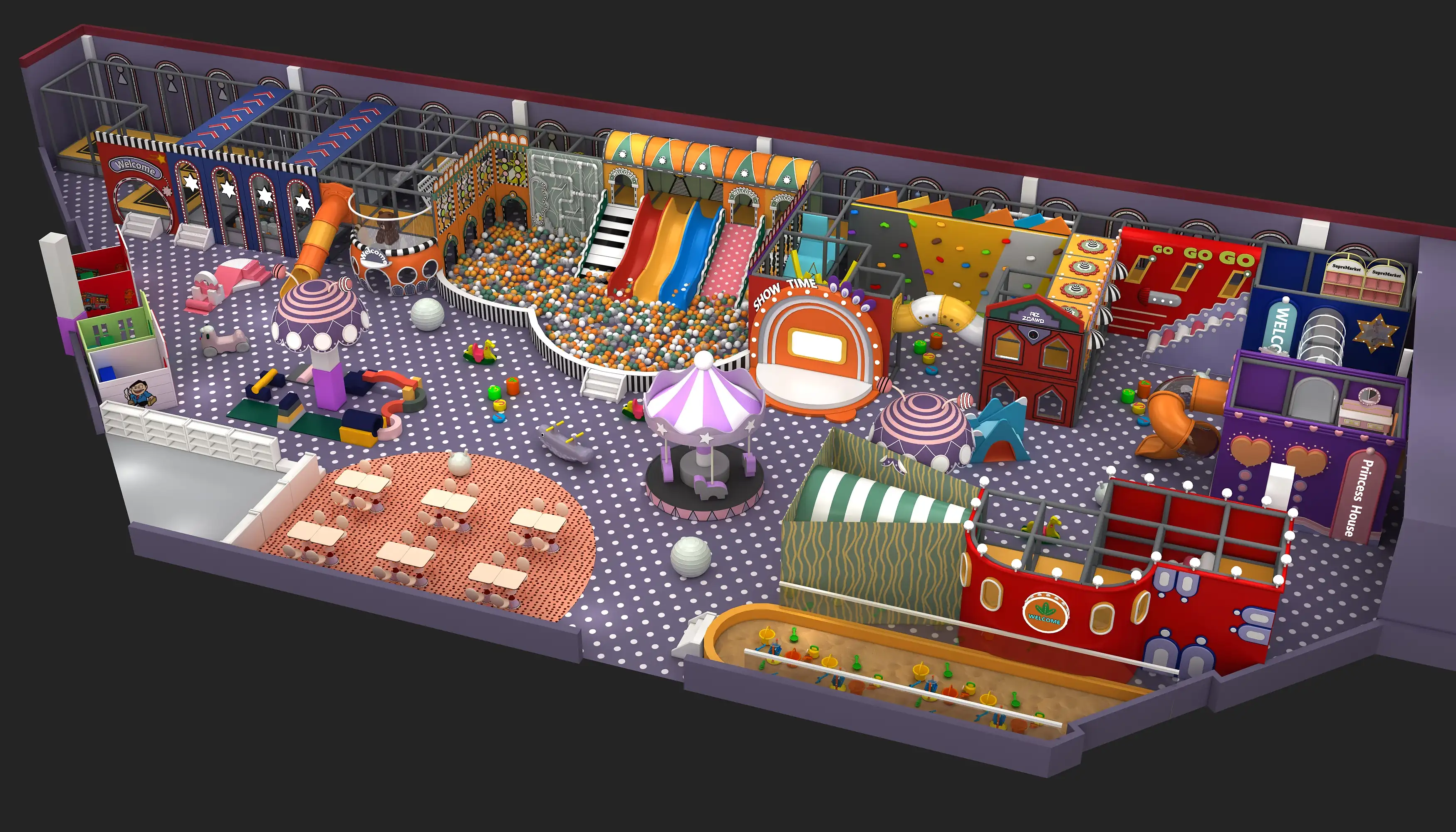 Comprehensive Indoor Soft Play Adventure Center - Commercial Playground Equipment for Dubai Shopping Malls - Playground equipment by HonPlay