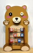bear wall activity board educational sensory by HonPlay - full product view