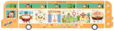 School Bus Interactive Wall Panel - Educational Indoor Play Equipment for London Daycare Centers - Playground equipment by HonPlay