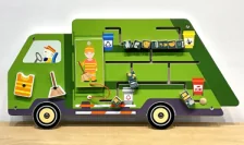 garbage truck sensory wall panel interactive by HonPlay - full product view