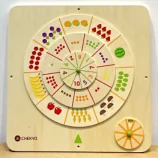 wooden counting wheel wall panel educational by HonPlay - full product view