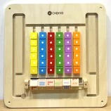 wooden wall mounted sensory activity board by HonPlay - full product view