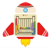 Rocket Wall-Mounted Activity Board - Educational Sensory Play Equipment for London Kindergarten - Playground equipment by HonPlay