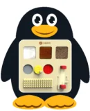 penguin sensory wall board interactive educational by HonPlay - full product view