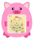 Pig-Themed Wall-Mounted Activity Board - Educational Sensory Play Equipment for Warsaw Kindergarten - Playground equipment by HonPlay