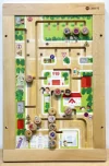 wooden magnetic city maze wall panel by HonPlay - full product view