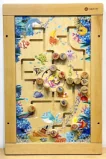 interactive wall mounted wooden maze underwater by HonPlay - full product view