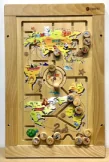 world map wooden wall maze interactive by HonPlay - full product view