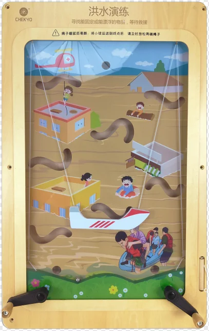 interactive flood rescue wall game educational by HonPlay - full product view