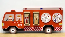 Fire Truck Wall Activity Board - Interactive Sensory Play Equipment for Warsaw Kindergarten - Playground equipment by HonPlay