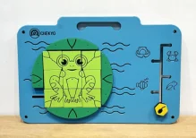 Frog Life Cycle Puzzle Wall Panel - Interactive Sensory Play Equipment for Warsaw Kindergarten - Playground equipment by HonPlay