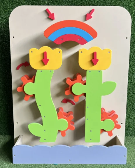 Interactive Flower & Rainbow Wall Activity Board - Sensory Play Equipment for Warsaw Kindergarten - Playground equipment by HonPlay
