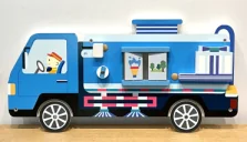 Blue Truck Wall Activity Board - Interactive Sensory Play Equipment for Dubai Mall Play Zone - Playground equipment by HonPlay