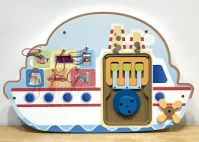 Nautical Ship Wall Activity Board - Interactive Sensory Play Equipment for Warsaw Kindergarten - Playground equipment by HonPlay