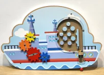 Nautical Ship Wall Activity Board - Interactive Sensory Play Panel for Dubai Mall Play Zone - Playground equipment by HonPlay