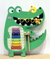 crocodile wall activity board sensory play by HonPlay - full product view