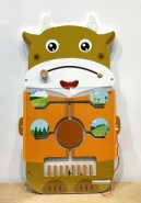 cow themed sensory wall panel interactive by HonPlay - full product view