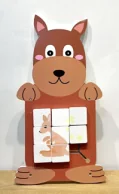 Kangaroo Sliding Puzzle Wall Panel - Interactive Educational Play Equipment for Warsaw Kindergarten - Playground equipment by HonPlay