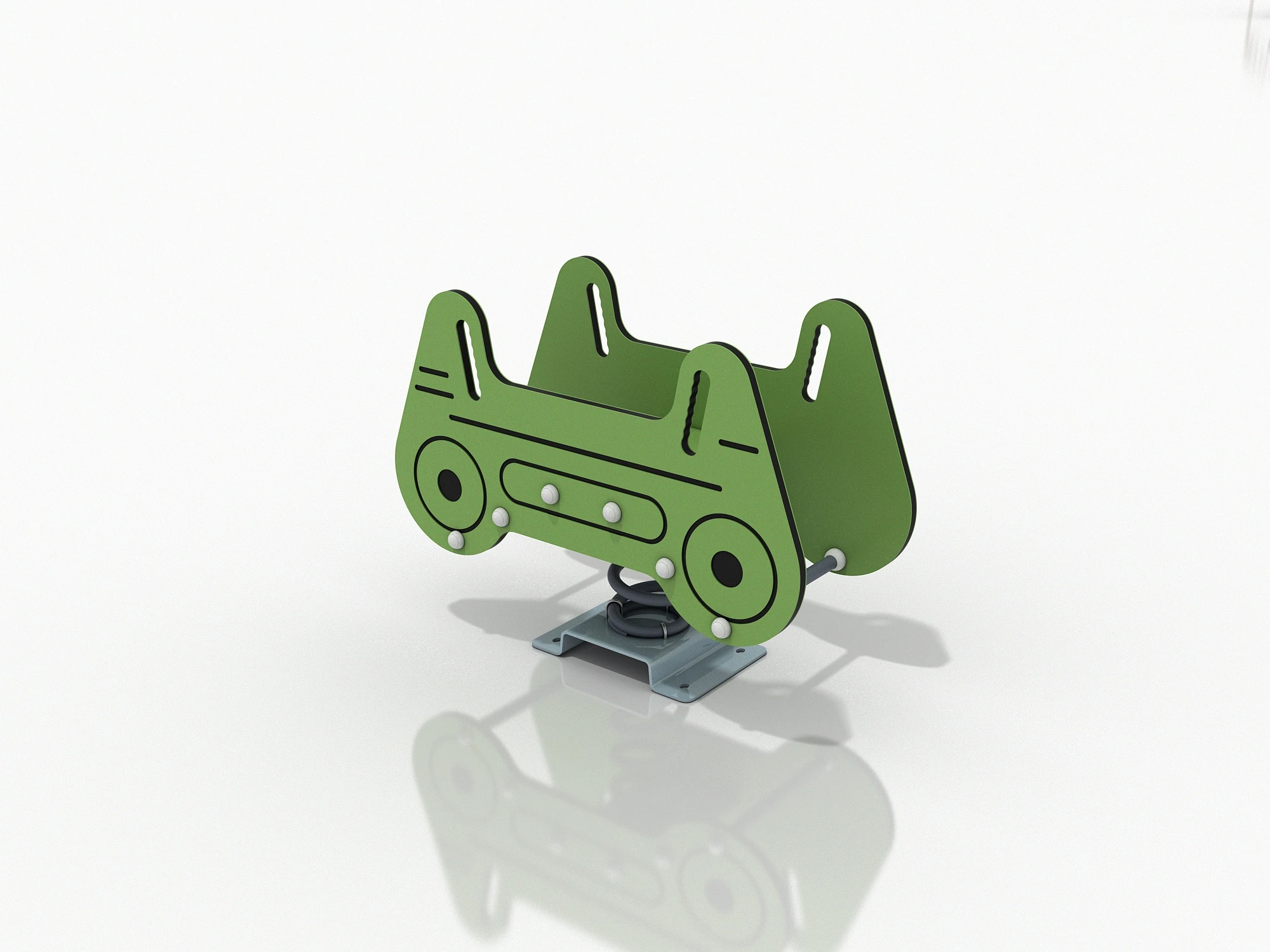 Green Car Spring Rider - Outdoor Playground Rocker for Singapore Urban Parks - Playground equipment by HonPlay