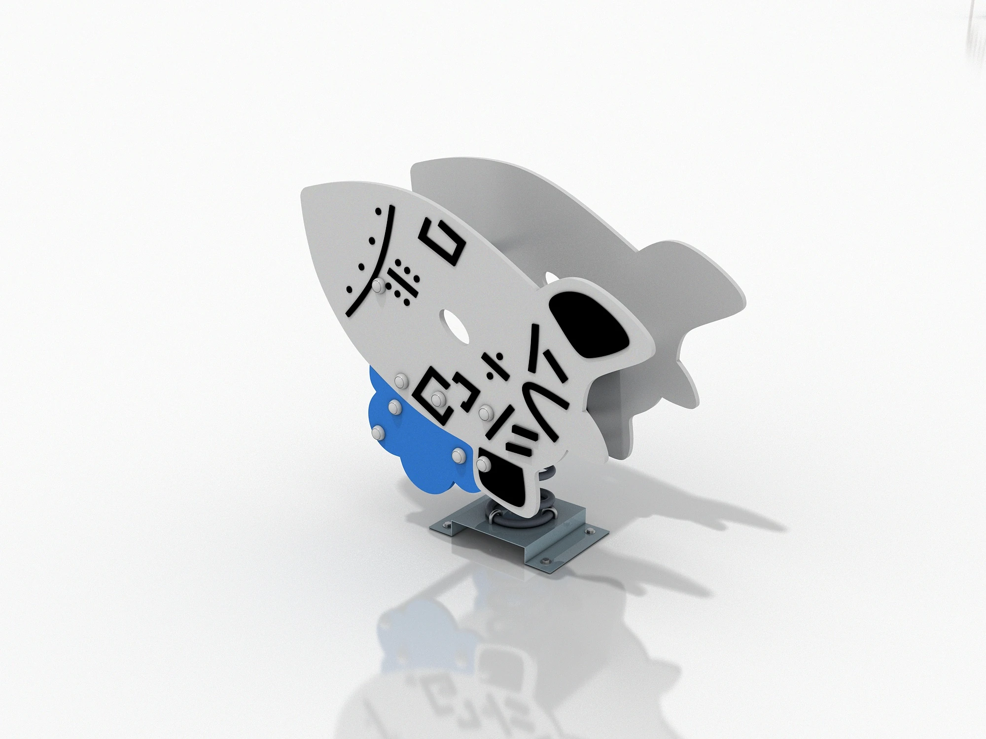 Rocket Spring Rider - Outdoor Playground Rocker for Warsaw Public Parks - Playground equipment by HonPlay