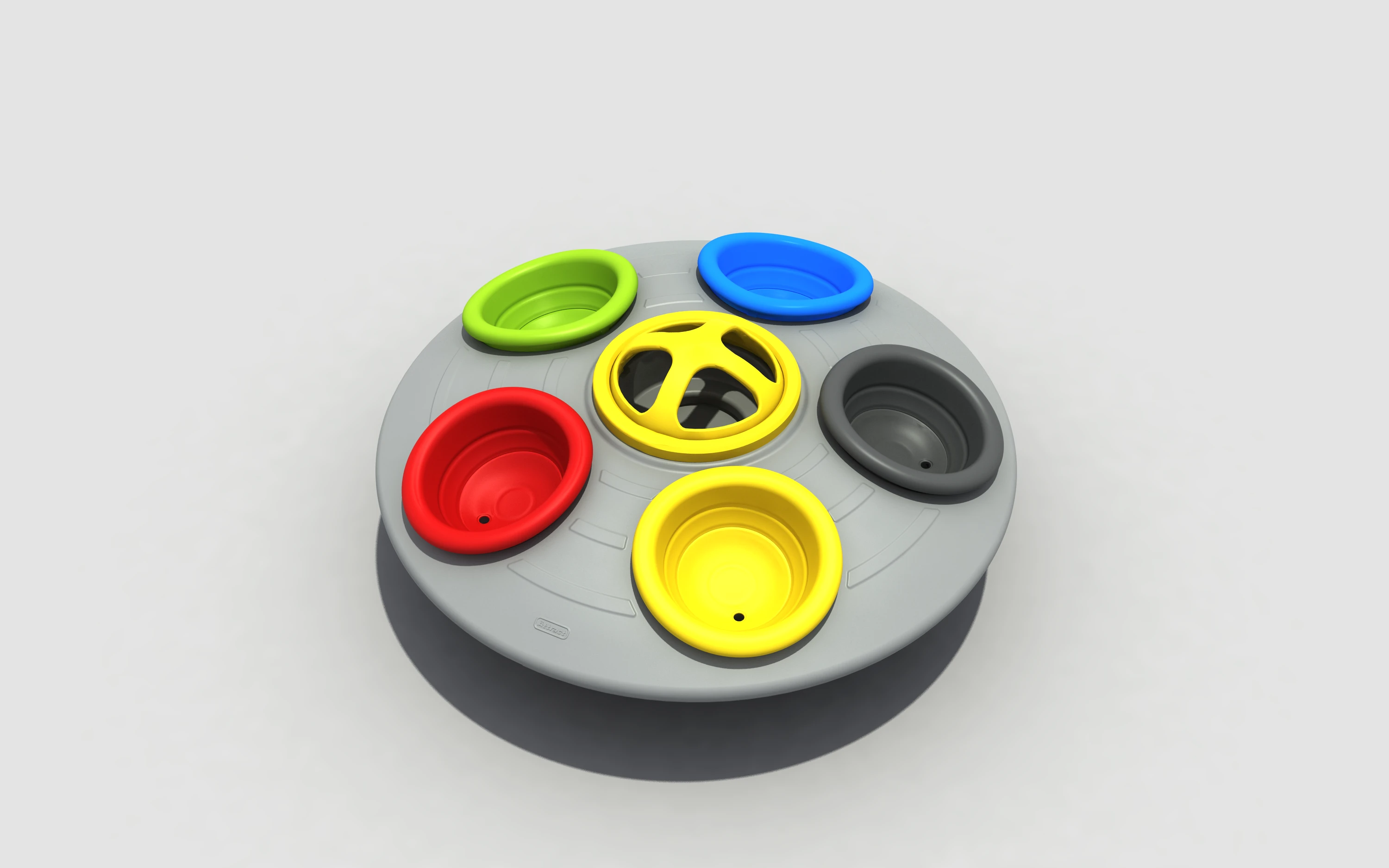 tri seat interactive spinner dynamic rotating by HonPlay - installation and use case