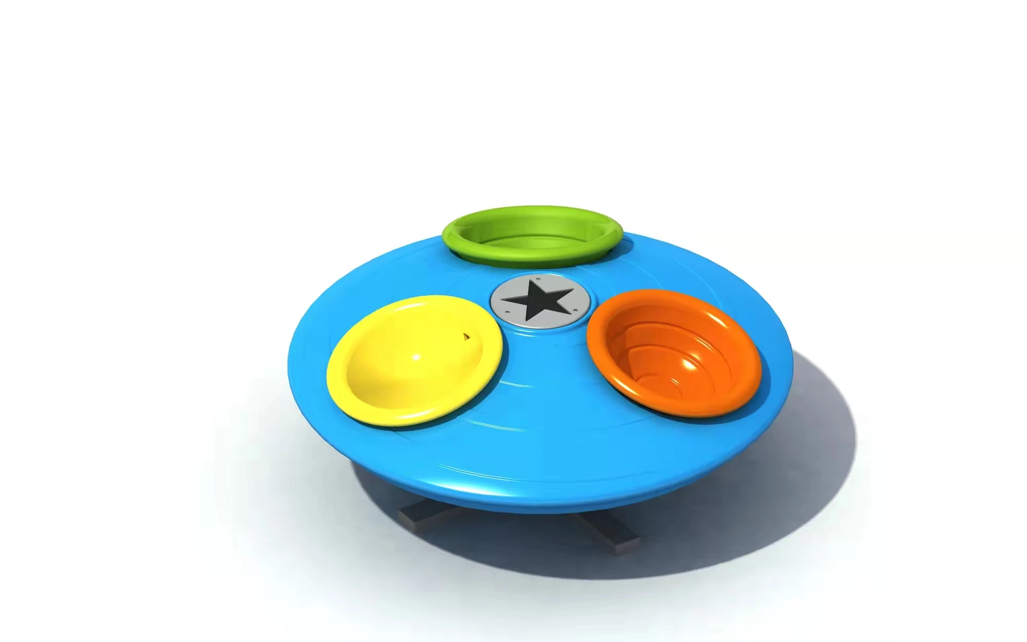 tri seat interactive spinner dynamic rotating by HonPlay - full product view