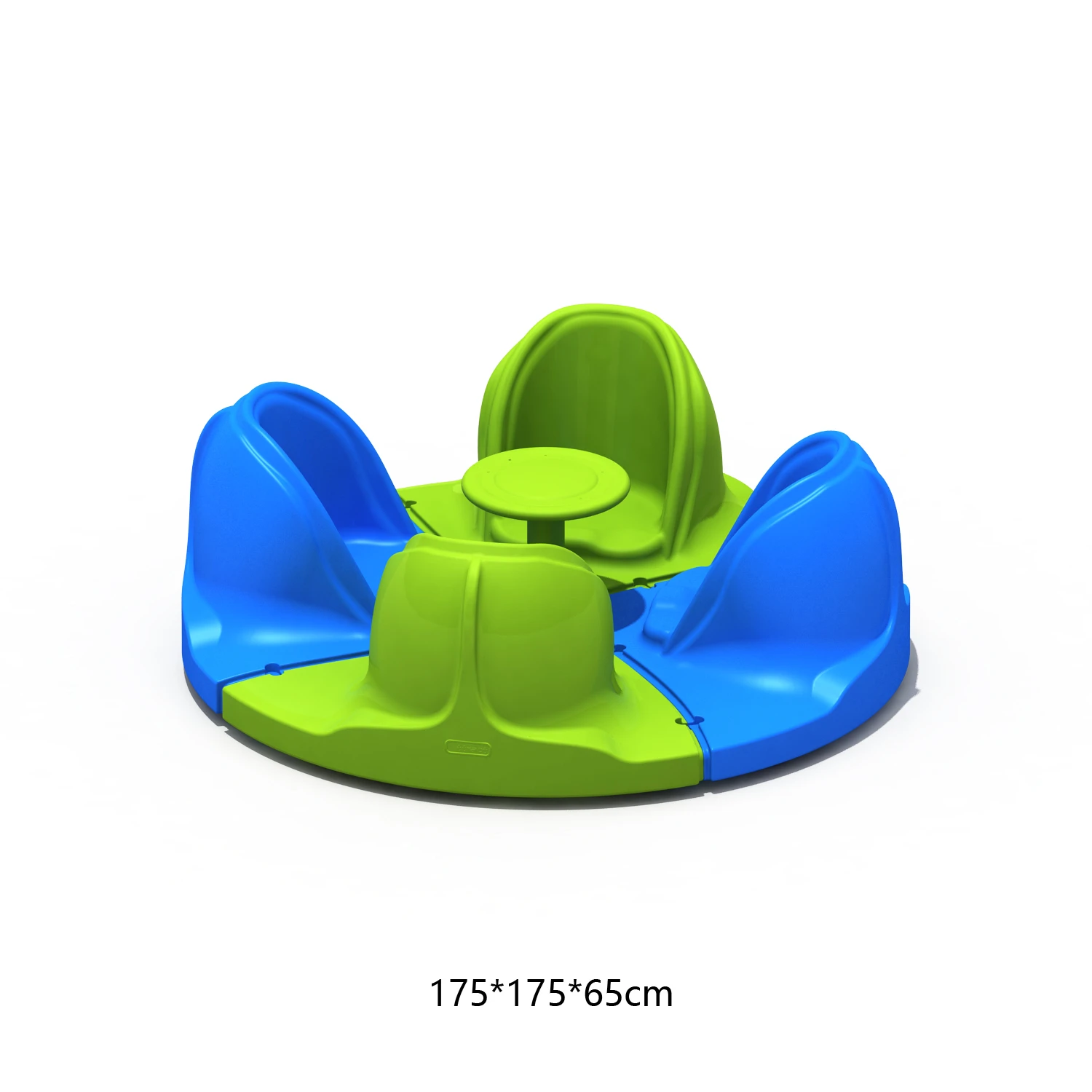 seater plastic merry go round durable by HonPlay - full product view