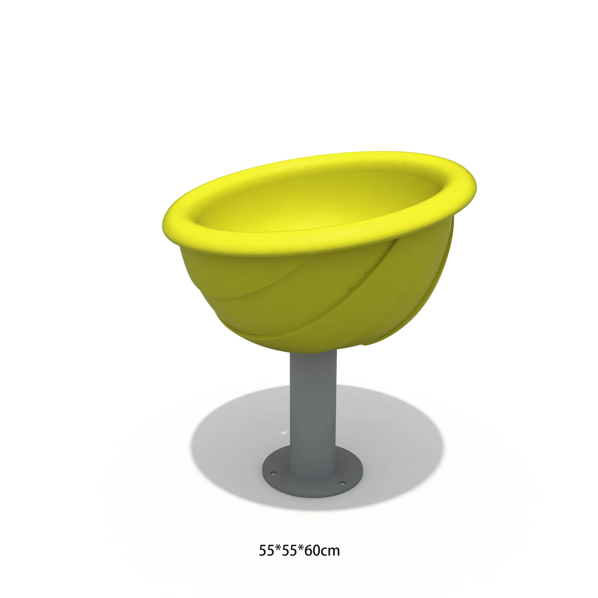 spinning bowl seat dynamic freestanding playground equipment by HonPlay - full product view