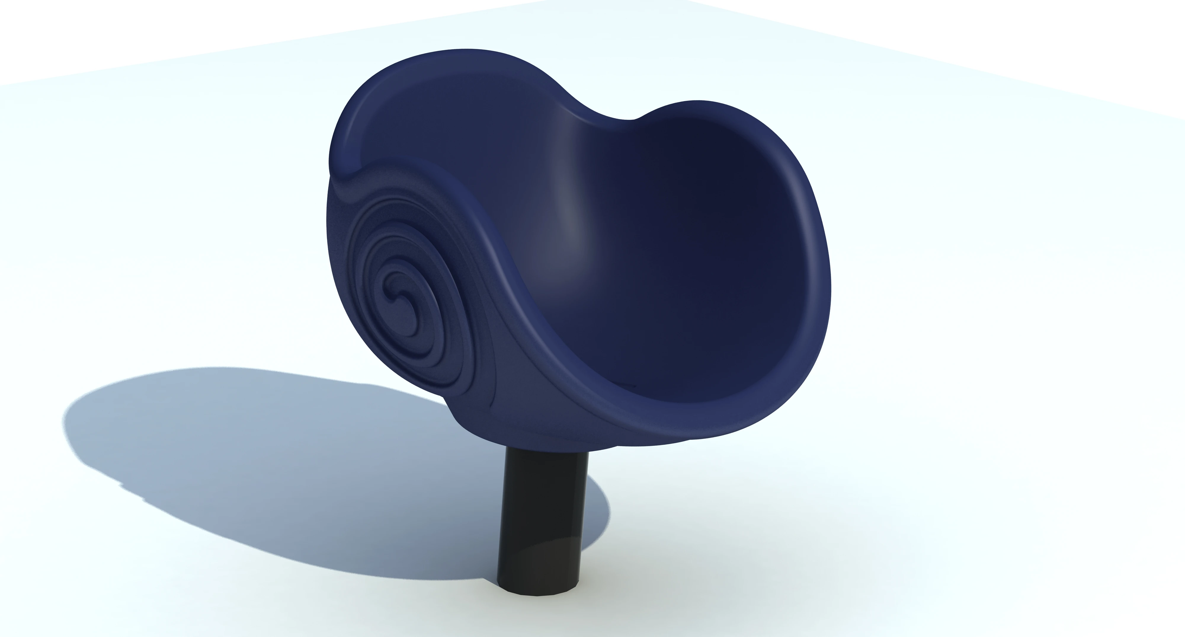 snail shell spinner bowl freestanding rotating by HonPlay - material and finish details