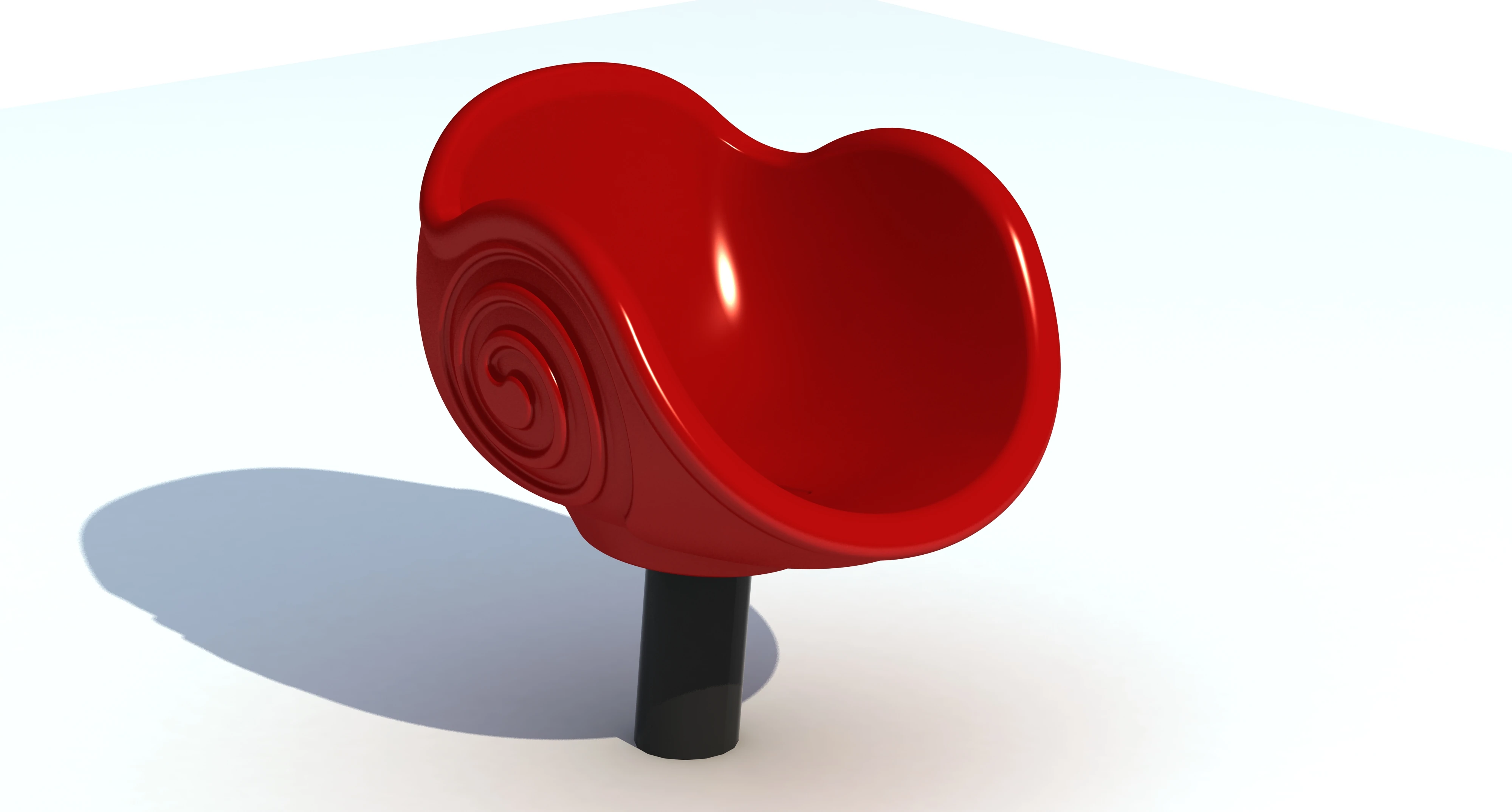 snail shell spinner bowl freestanding rotating by HonPlay - full product view