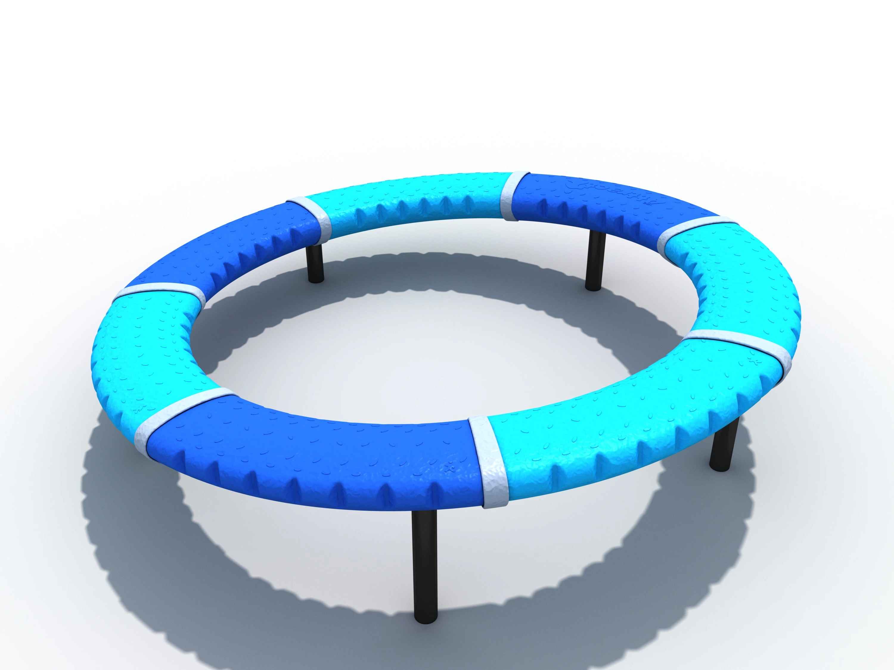 circular balance ring dynamic rotating playground equipment by HonPlay - material and finish details