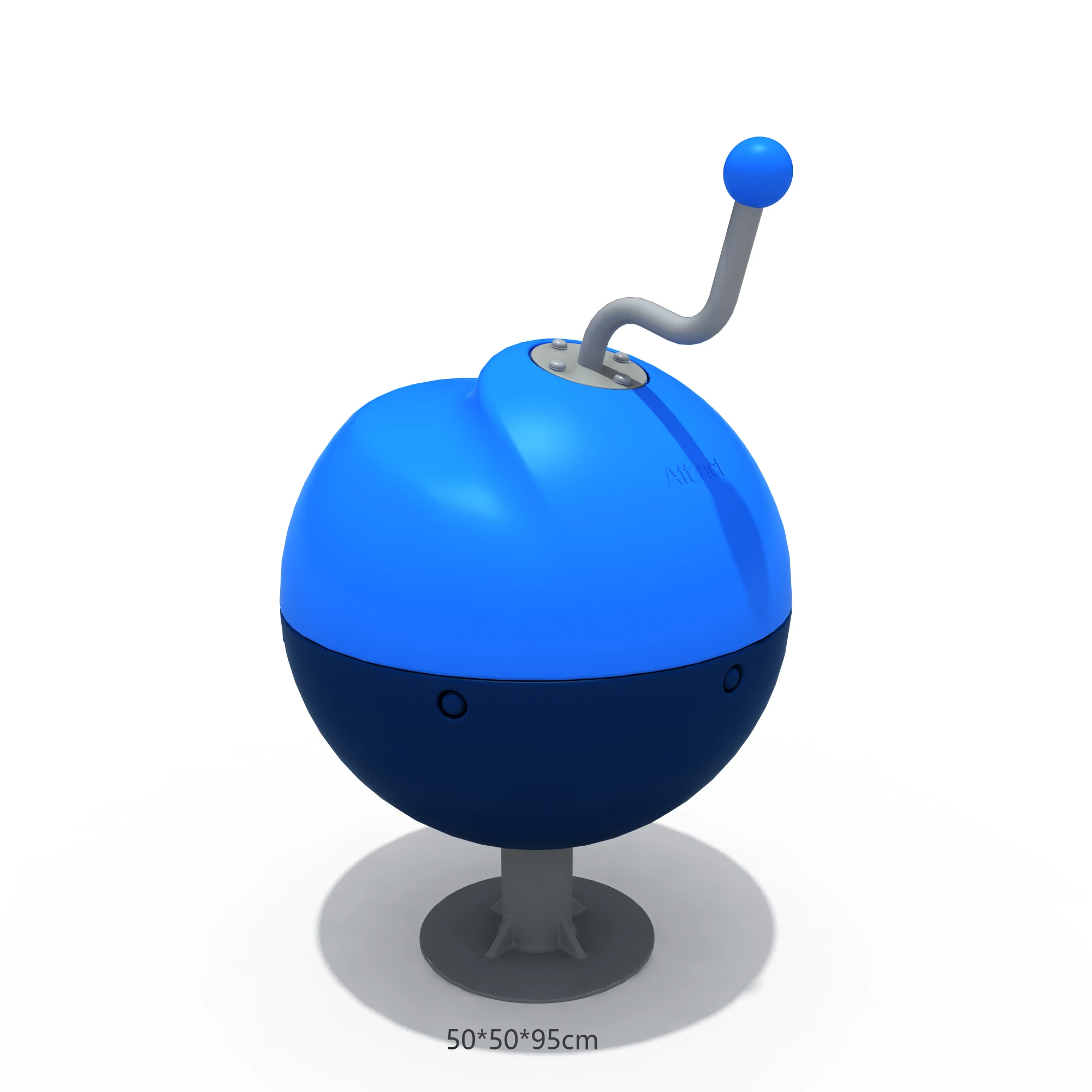 interactive crank spinner sensory play equipment by HonPlay - material and finish details