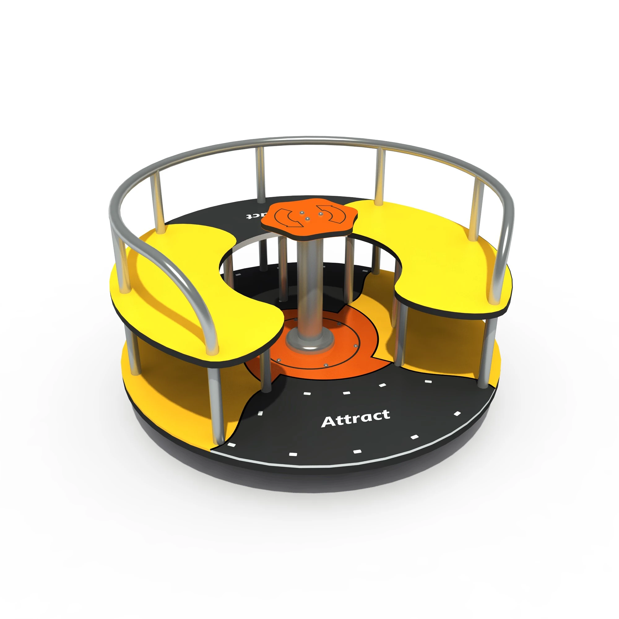 inclusive merry go round commercial playground by HonPlay - installation and use case