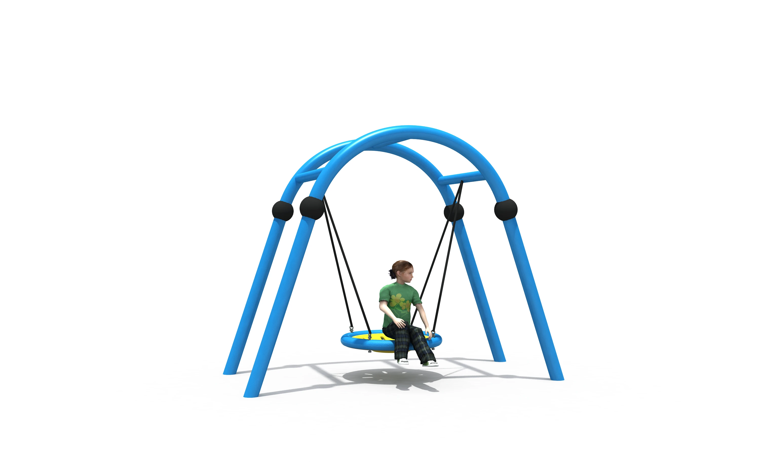 Arched Nest Swing - Inclusive Outdoor Play Equipment for Singapore Parks - Playground equipment by HonPlay