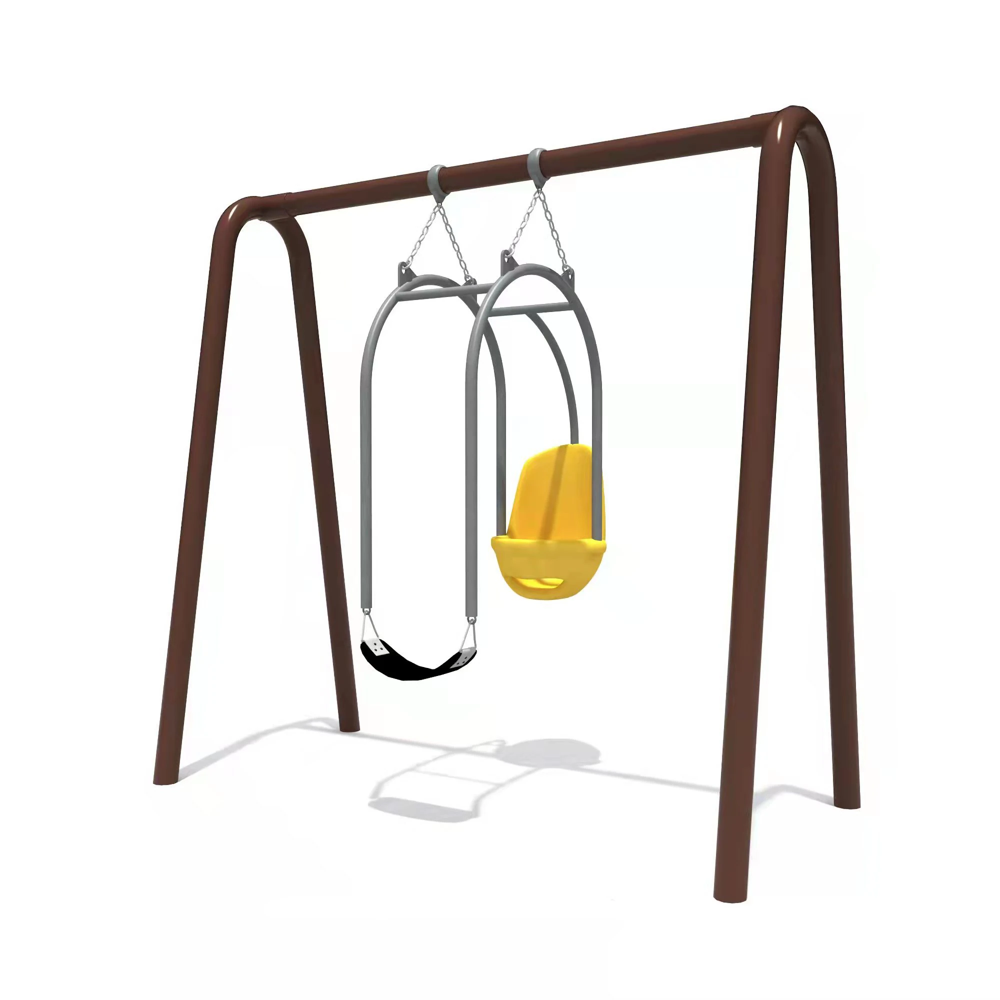 Dual-Seat Inclusive Swing Set - Commercial Outdoor Playground Equipment for Singapore Parks - Playground equipment by HonPlay