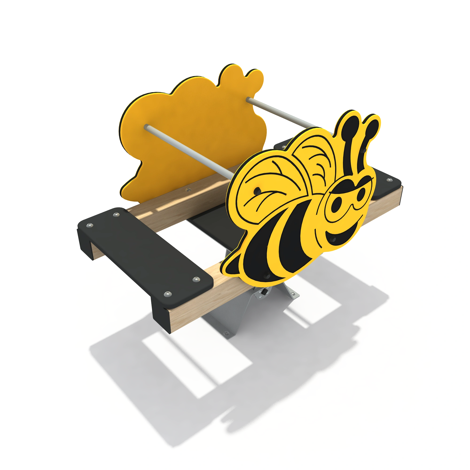 bumblebee double spring rider commercial playground equipmen by HonPlay - material and finish details