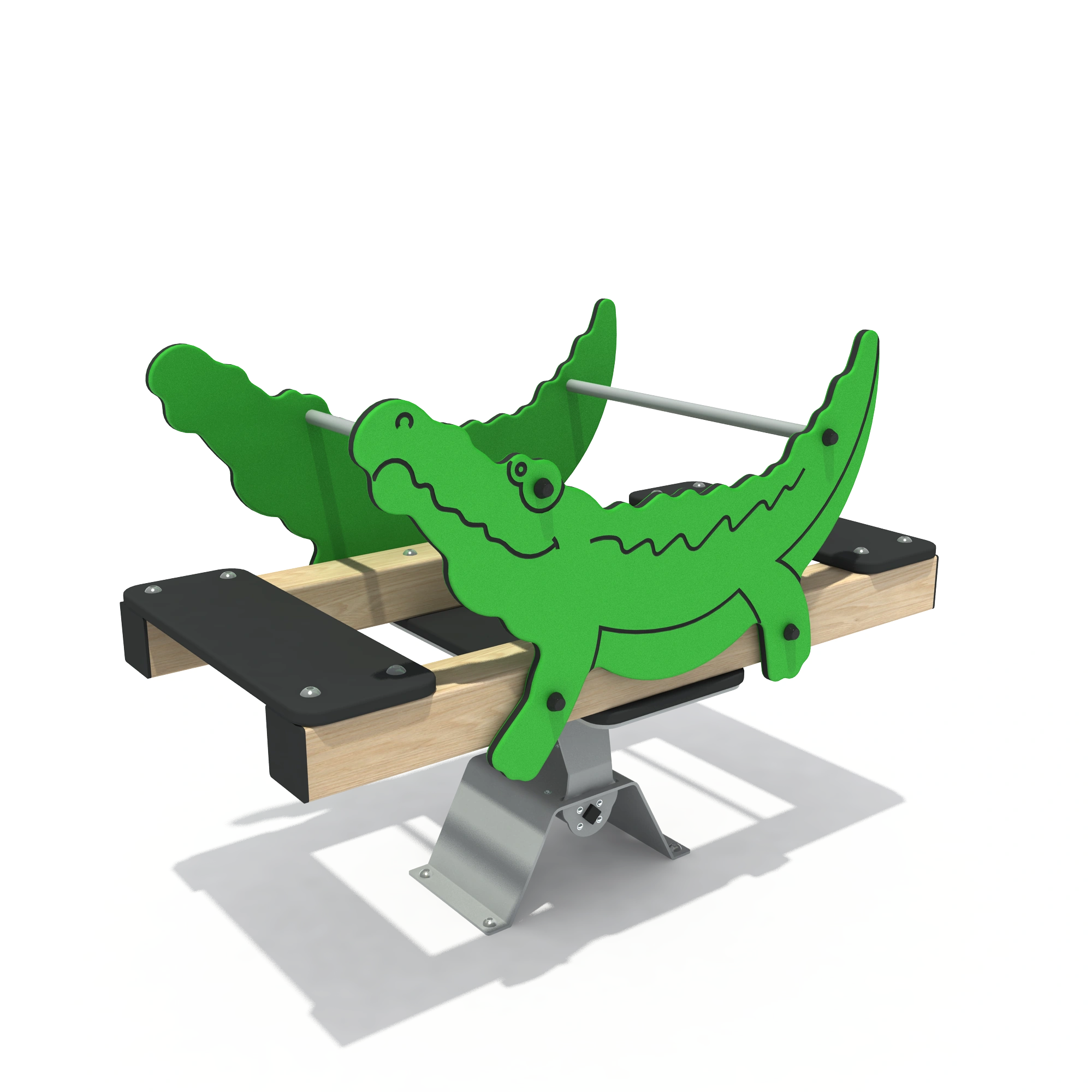 crocodile seesaw durable outdoor playground equipment warsaw by HonPlay - full product view