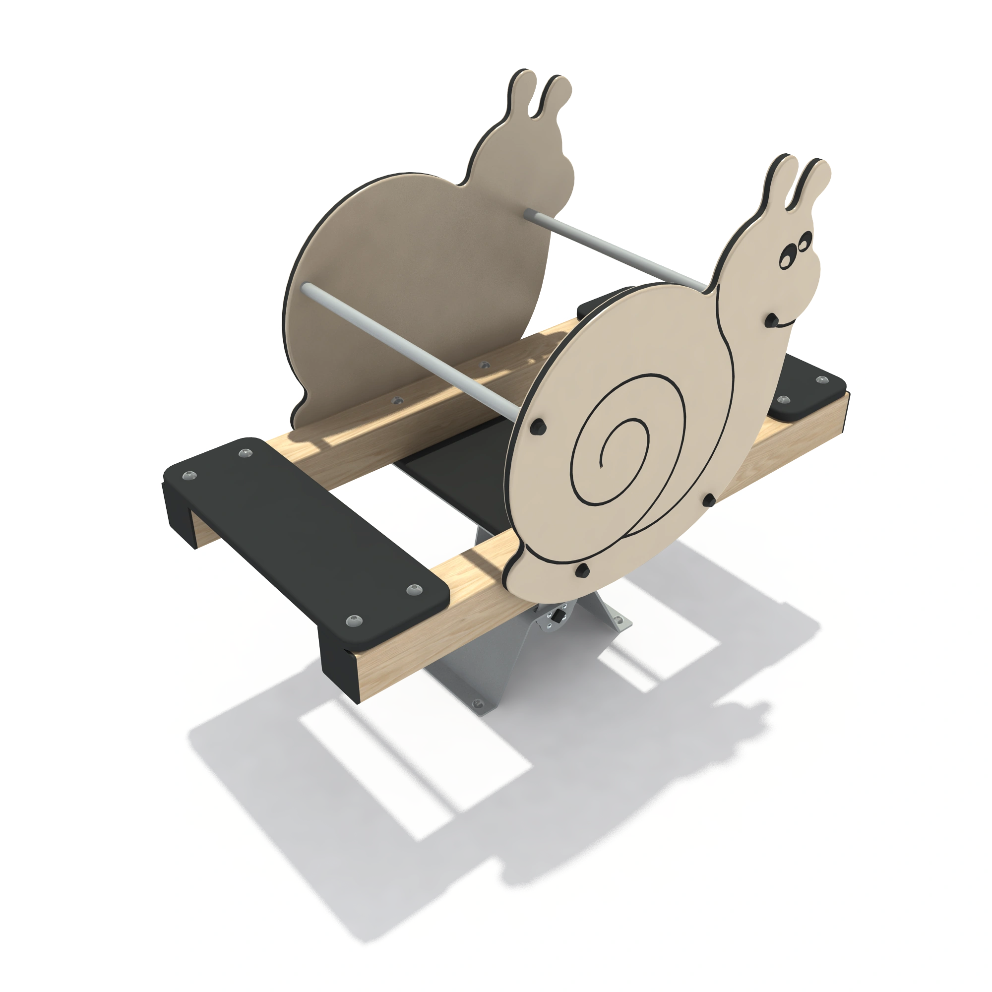 snail themed spring seesaw durable outdoor playground equipm by HonPlay - material and finish details
