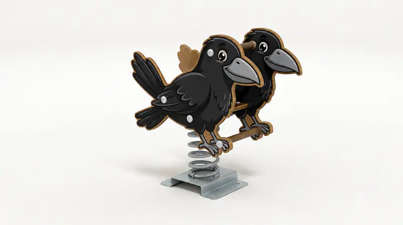 Double Crow Spring Rider - Interactive Outdoor Playground Equipment - Playground equipment by HonPlay